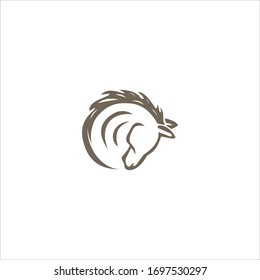 Plantilla de diseño vectorial de logotipo de caballo