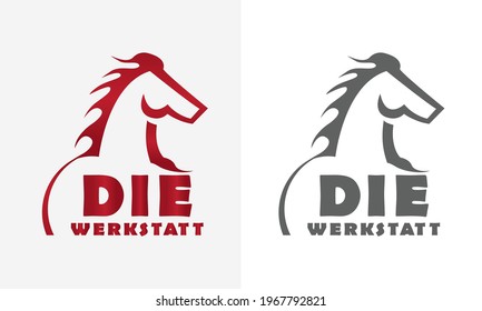 horse logo vector design template