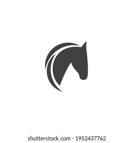 Horse logo vector flat design