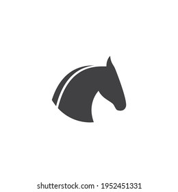 Diseño plano vectorial de logotipo de caballo
