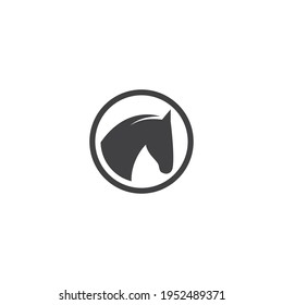 Horse logo vector flat design