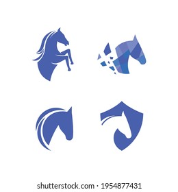 Horse logo vector flat design