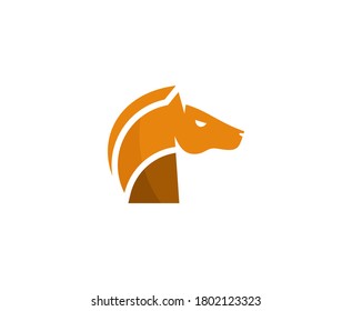Icono de cabeza vectorial del logotipo de caballo 