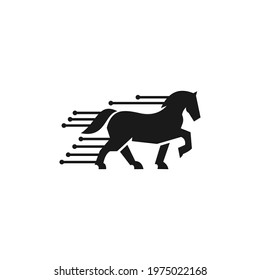 horse logo vector and icon
