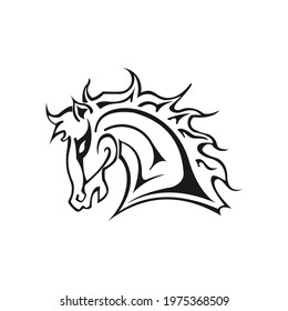 horse logo vector and icon