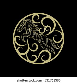 Horse logo vector icon design