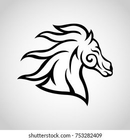Horse Logo vector icon illustration