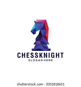 Horse logo vector icon on white background, Chess club emblem vintage classic badge, chess tournament