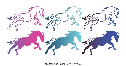 Horse Logo Vector Icon Symbol Template. Horse Illustration
