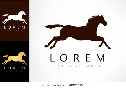 Horse logo. Vector illustration.