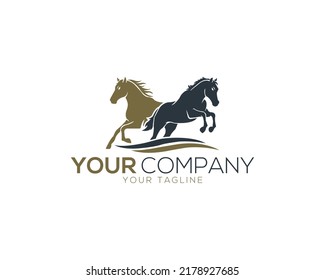 Horse Logo Vector illustration Best For Sport Races Logo Design Template.