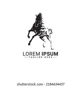 Diseño de ilustración vectorial de logotipo de caballo 