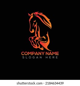 Horse logo vector illustration design 
