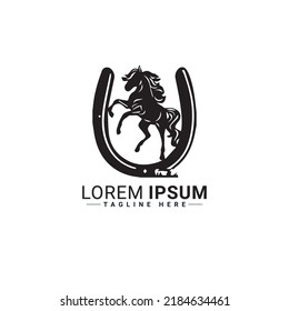 Diseño de ilustración vectorial de logotipo de caballo 