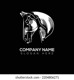 Logo des Pferdes, Vektorgrafik-Design 