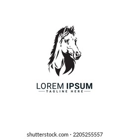 Horse logo vector illustration design 
