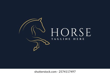 horse logo vector illustration, stylish horse logo template