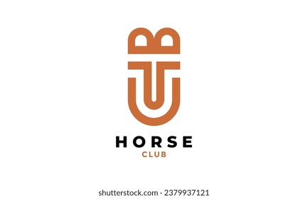 Logo del caballo vectores estilo insignia marca elegancia competencia de mustang emblema granjas de animales símbolo