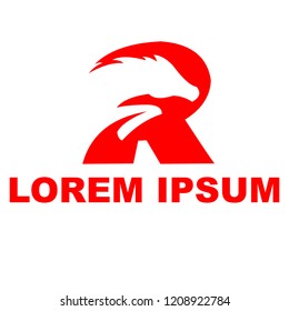 HORSE LOGO AND VECTOR LETTER
