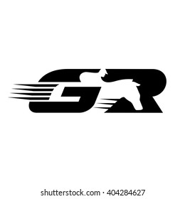 horse logo vector. letter G and r logo vector.