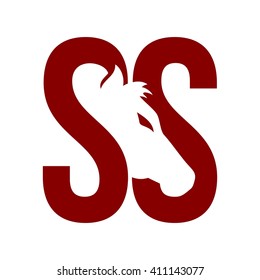 horse logo vector. letter S logo vector.
