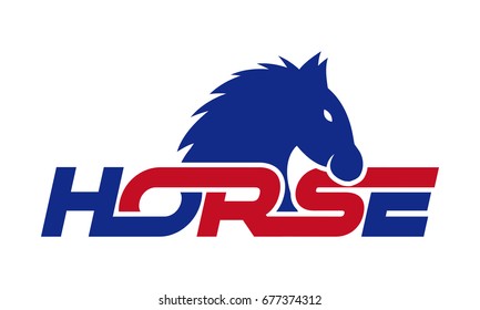 Horse Logo Vector Lettering Logotype Stock Vector (Royalty Free ...