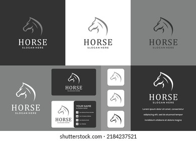 Horse logo vector. simple horse shape illustration