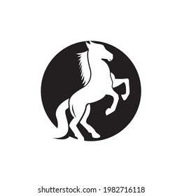 Horse logo vector template illustration