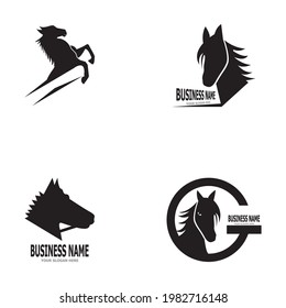 Horse logo vector template illustration
