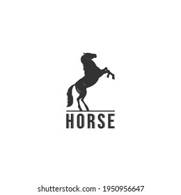 horse logo in white background