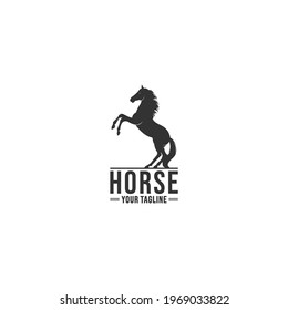 horse logo in white background