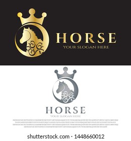 horse logo. wildlife animals for horse racing sports. championship. head horse sign or symbol. vector illustration elements