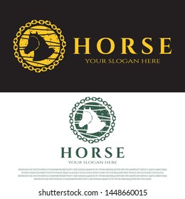 horse logo. wildlife animals for horse racing sports. championship. head horse sign or symbol. vector illustration elements