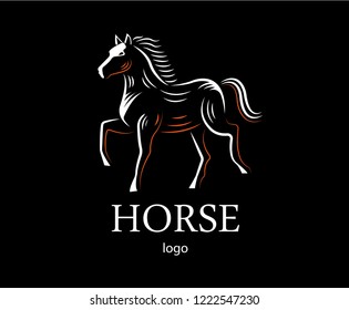 Horse logotype - vector illustration