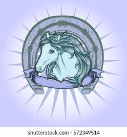 Horse. Long mane. 