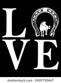 Horse love - EPS file for cutting machine. You can edit and print this vector art with EPS editor.