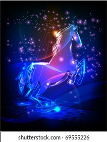 horse "made of light" collection