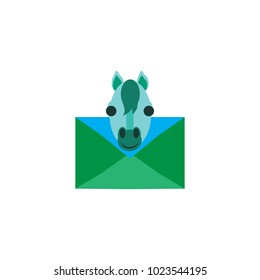 Horse Mail Logo Icon Design