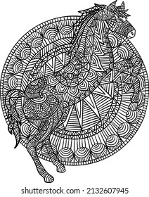Horse Mandala Coloring Pages for Adults