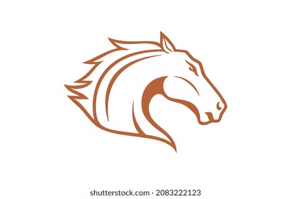 horse mascot e sports logo vector illustration