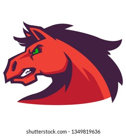 horse mascot esports logo vector illustration