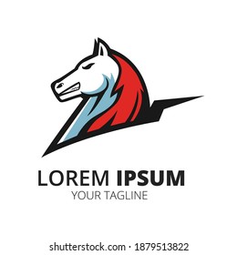 Horse mascot logo design vector. Horse logo design