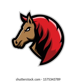 horse mascot logo vector illustration for games, t-shirts and others