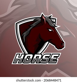 Horse mascot logo, Vector illustration eps.10