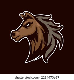 Horse-Maskottlogo, Vektorgrafik