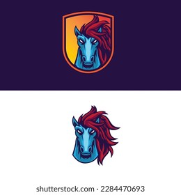 Horse-Maskottlogo, Vektorgrafik