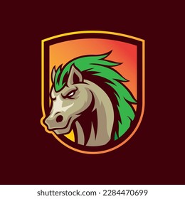 Horse-Maskottlogo, Vektorgrafik