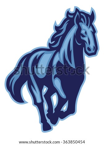 Horse mascot running