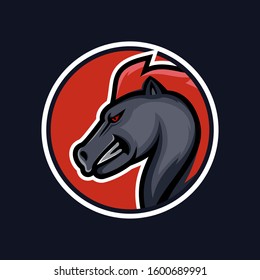 Horse mascot sport design vector