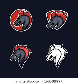 Horse mascot sport design vector